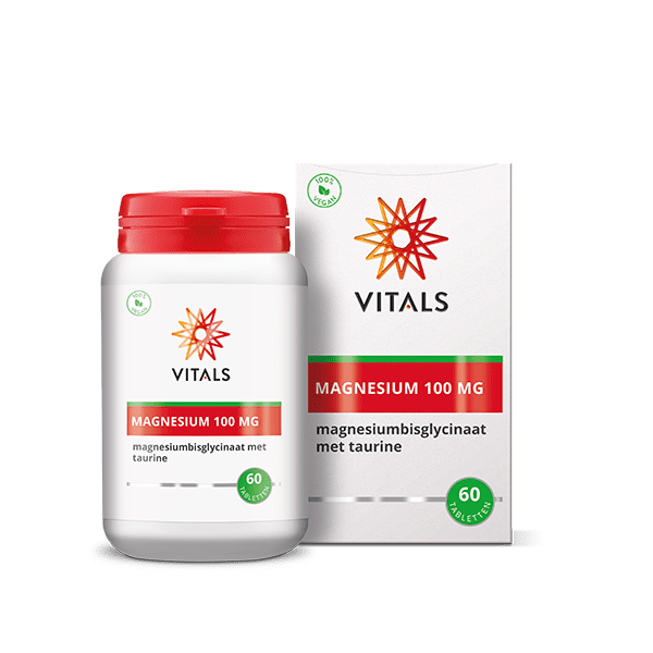 Vitals Magnesium(bisglycinaat) 100 mg 60 tabletten
