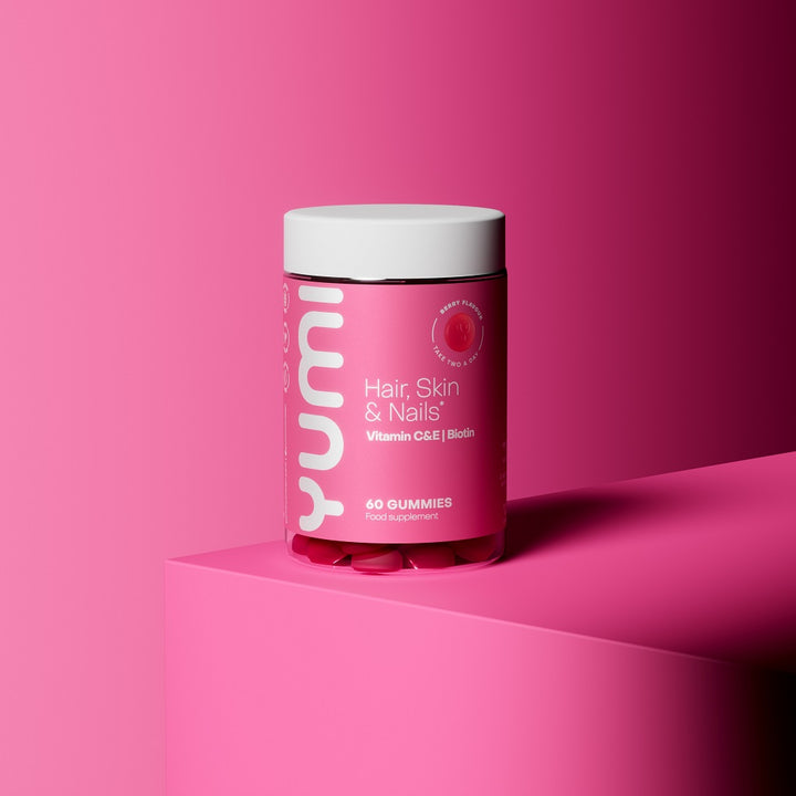 Hair, Skin & Nails Vitamin C & E, Biotin Gummies (Yumi) 60st