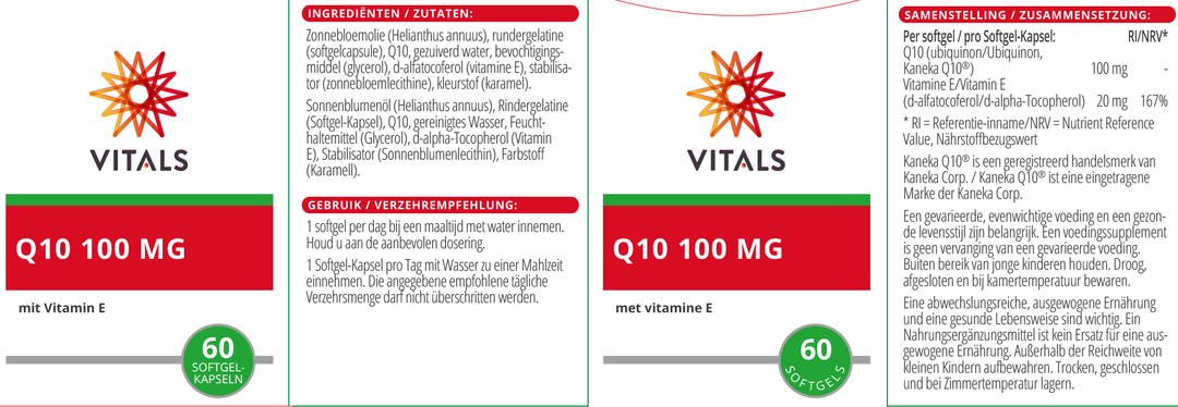 Vitals Q10 100 mg 60 softgels